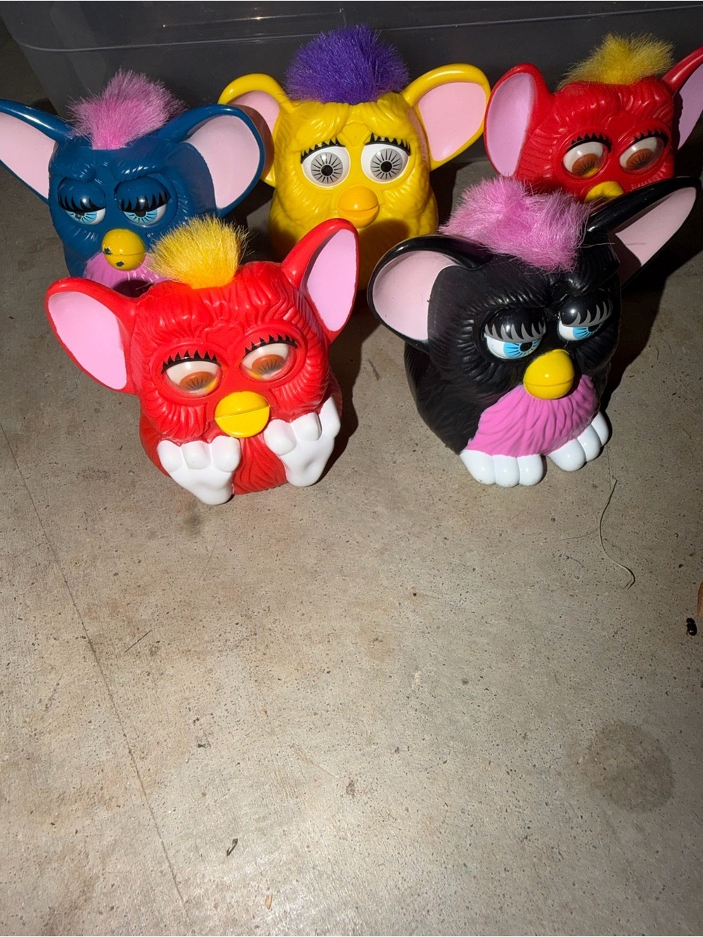 Lot of (5) Vintage Furby McDonald’s Happy Meal Toys Tiger Electronics